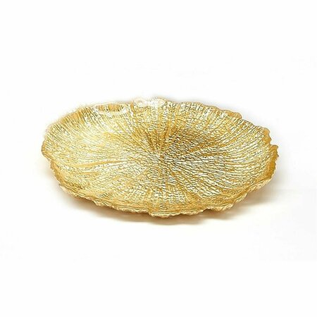 PALACEDESIGNS Coral 11 in. Gold Plate - Set of 4 PA3175304